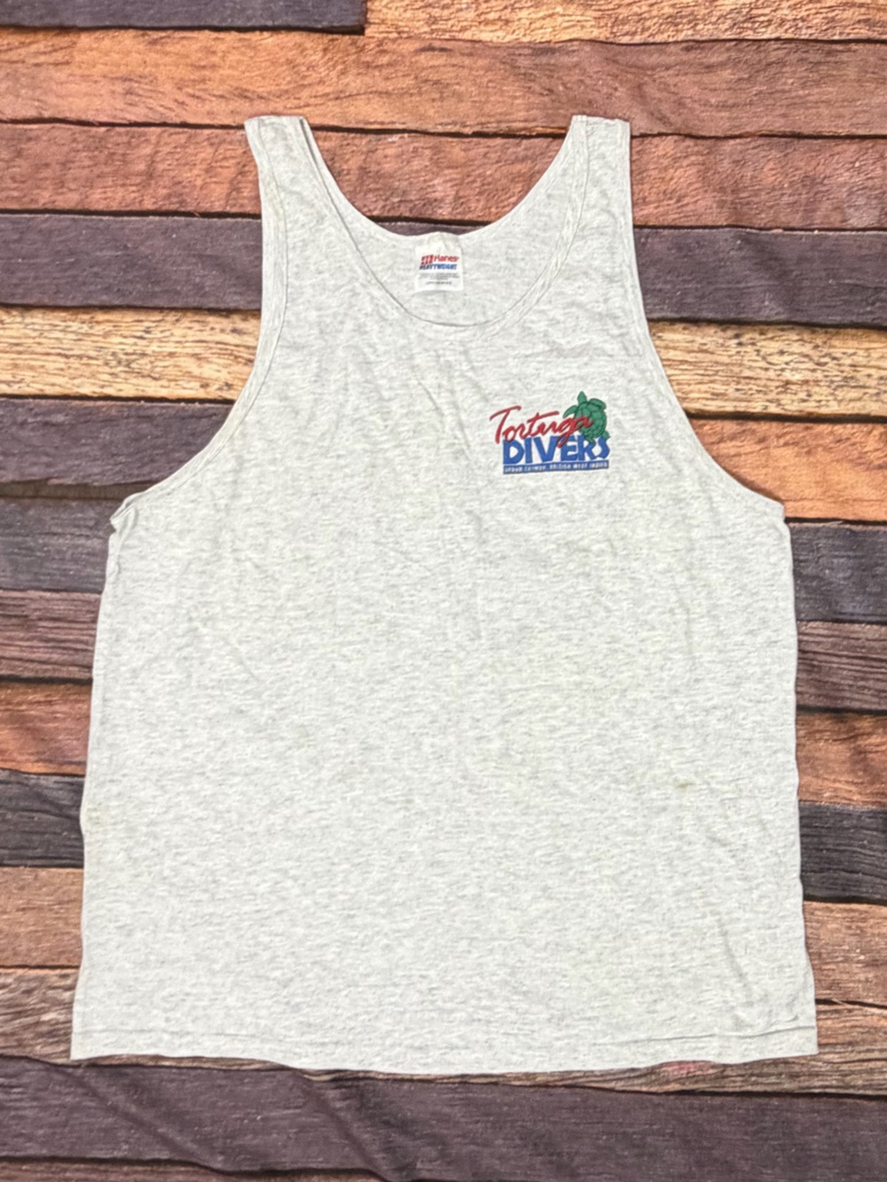 Vintage Tortuga Divers Grand Caymon Y2K Beach Summer Tank Top Men's Tshirt
